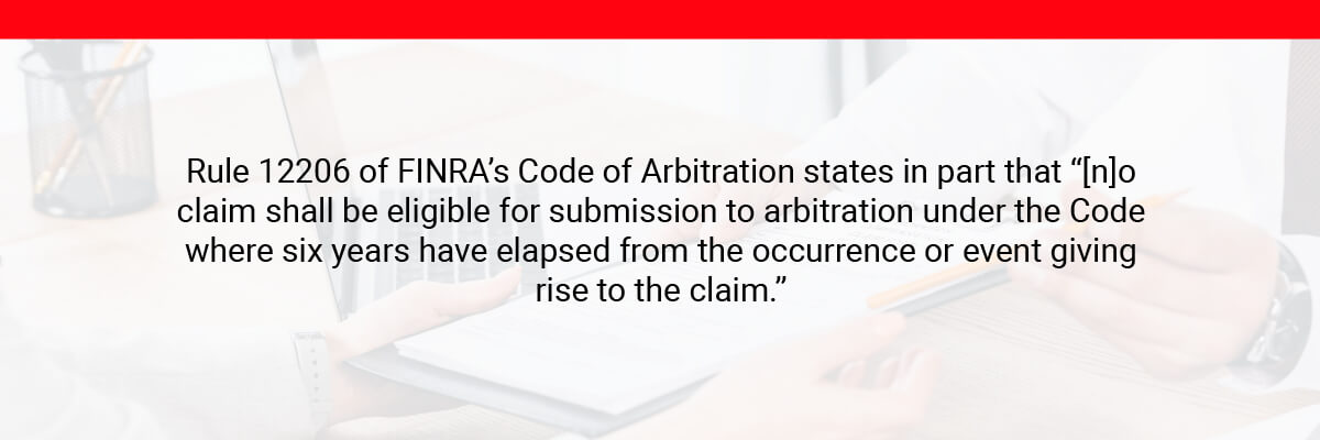 Rule 12206 of FINRA’s Code of Arbitration states